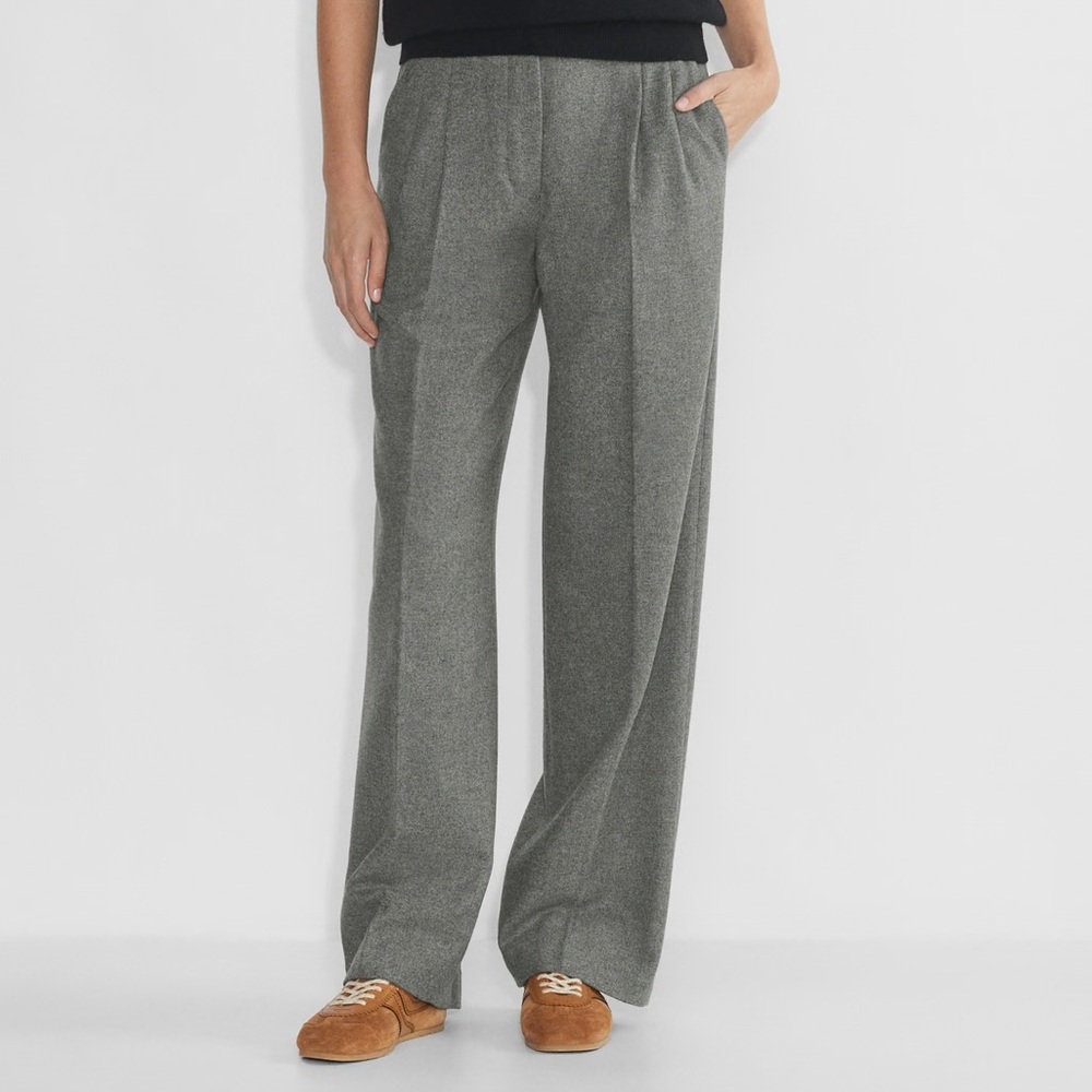 Wilfred Free Heather Dark Grey Hi-Rise Wide-Leg Pant in Size 0